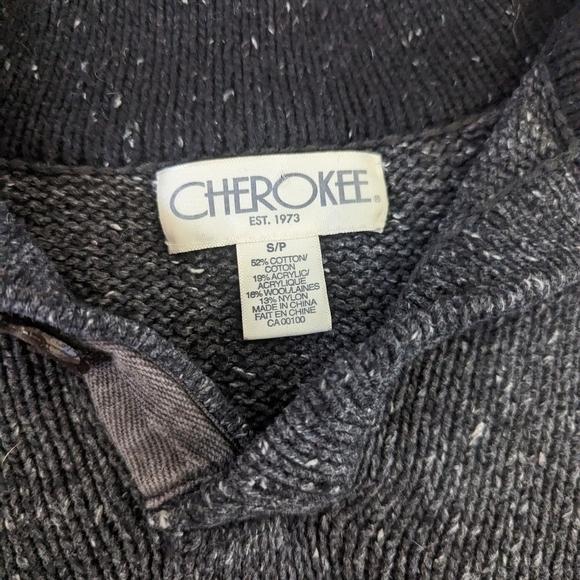 WOMAN'S Cherokee Gray Knit Sweater/Hoodie With Collar- Size Small - Picture 5 of 5